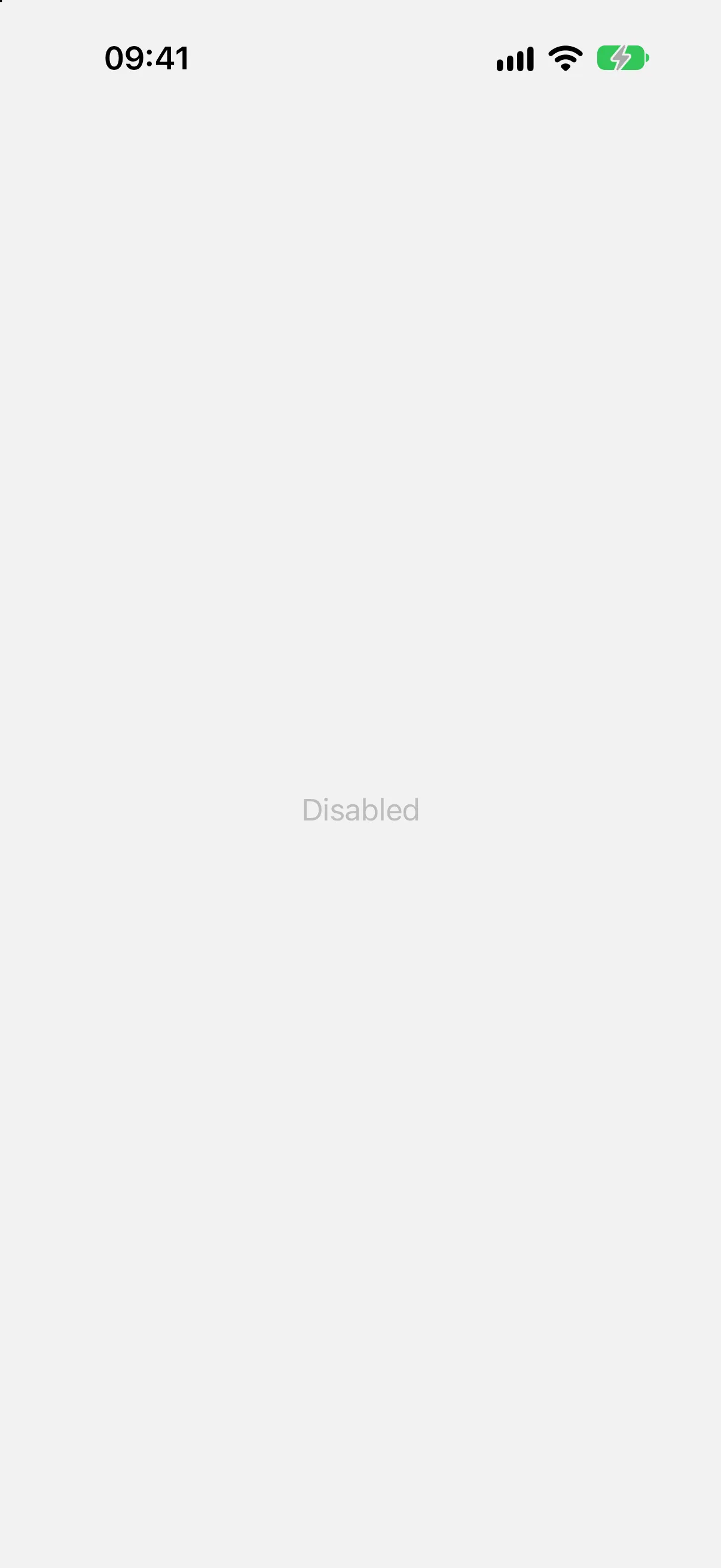 A grayed out Disabled button
