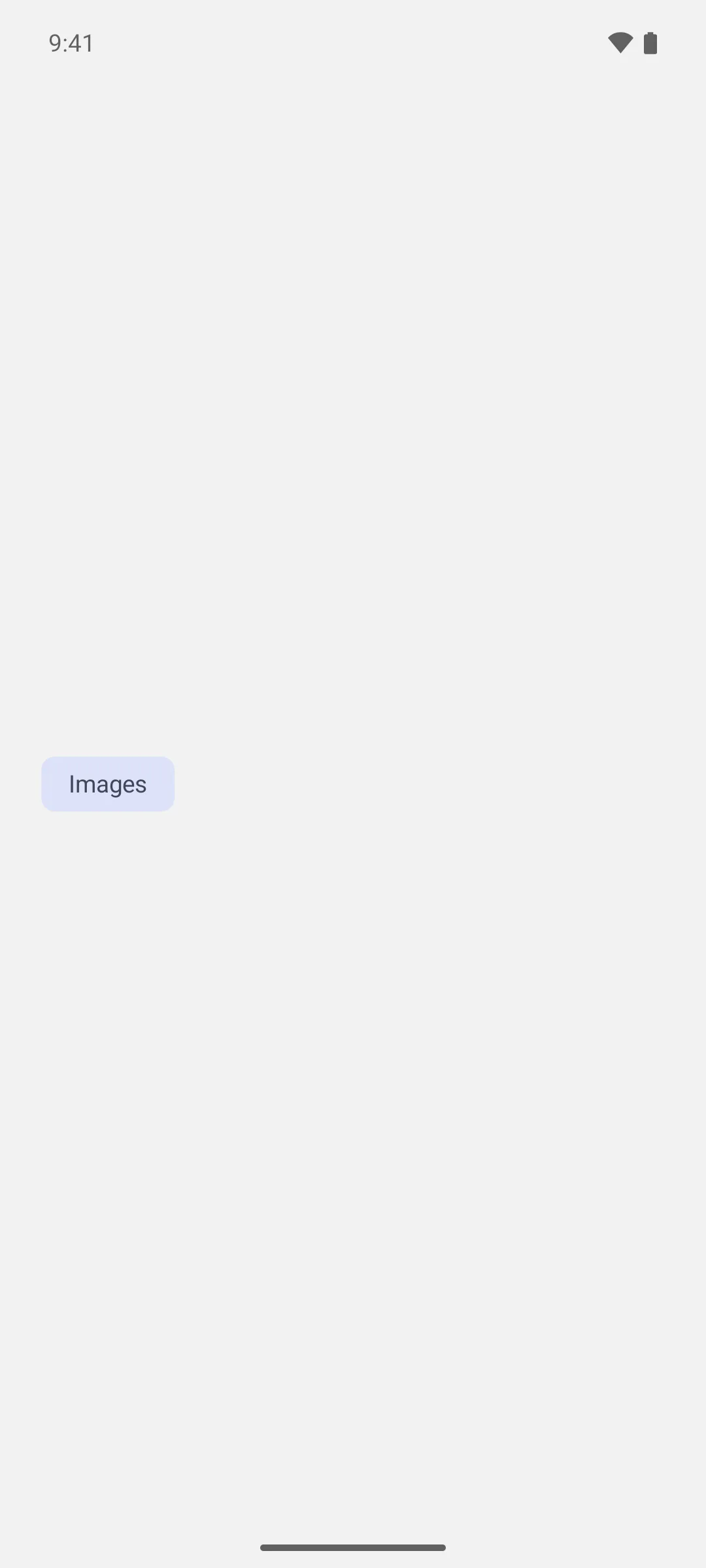 A filter chip labeled Images shown in its selected filled state