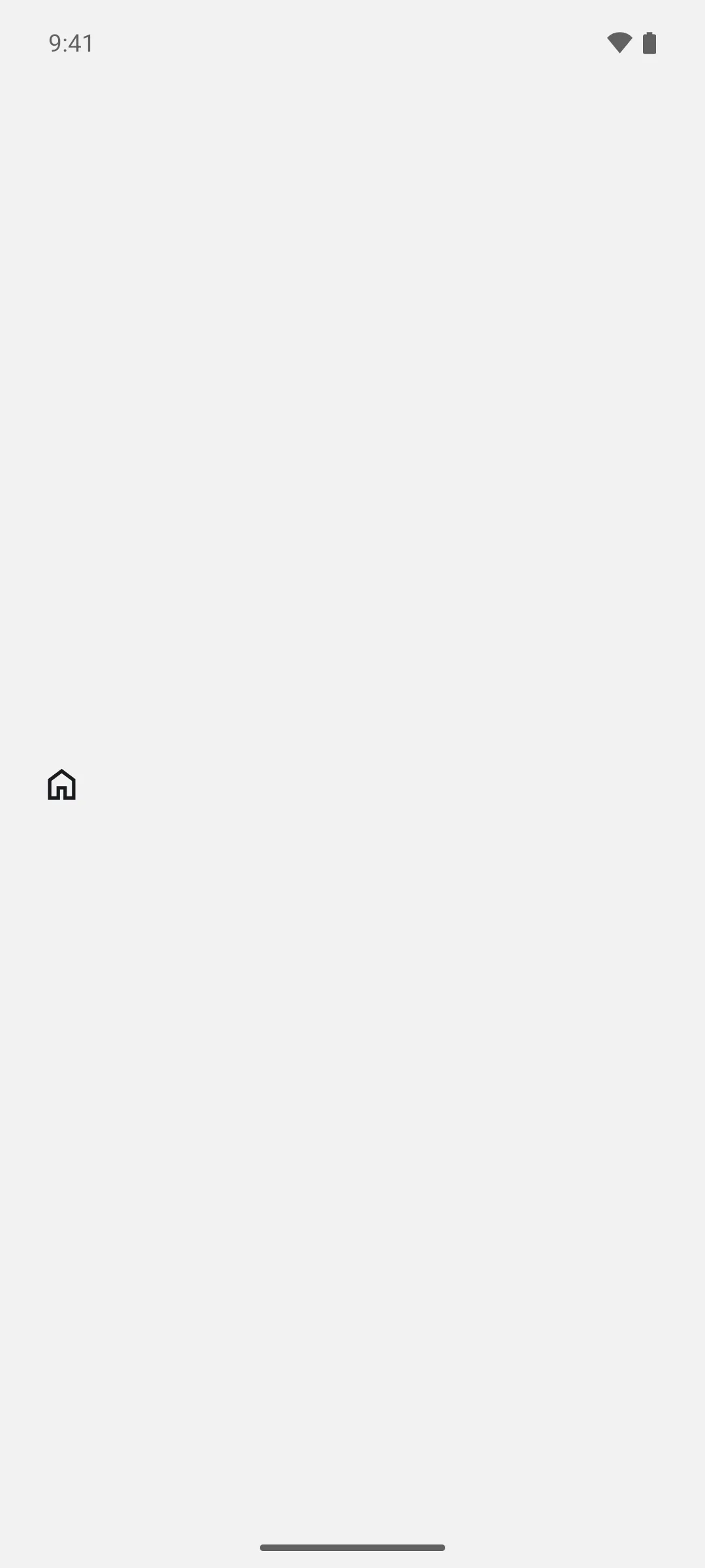 A house outline icon at the default size