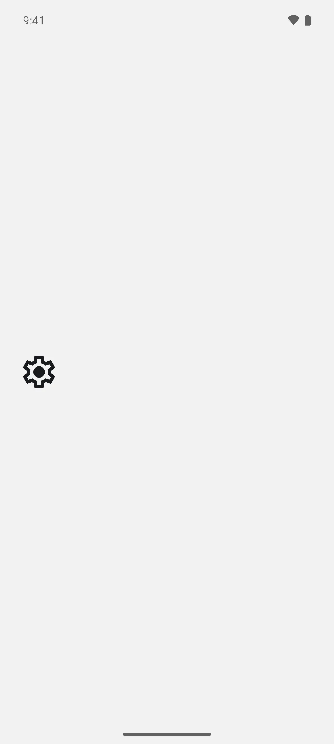 A gear icon drawn at 48 density independent pixels