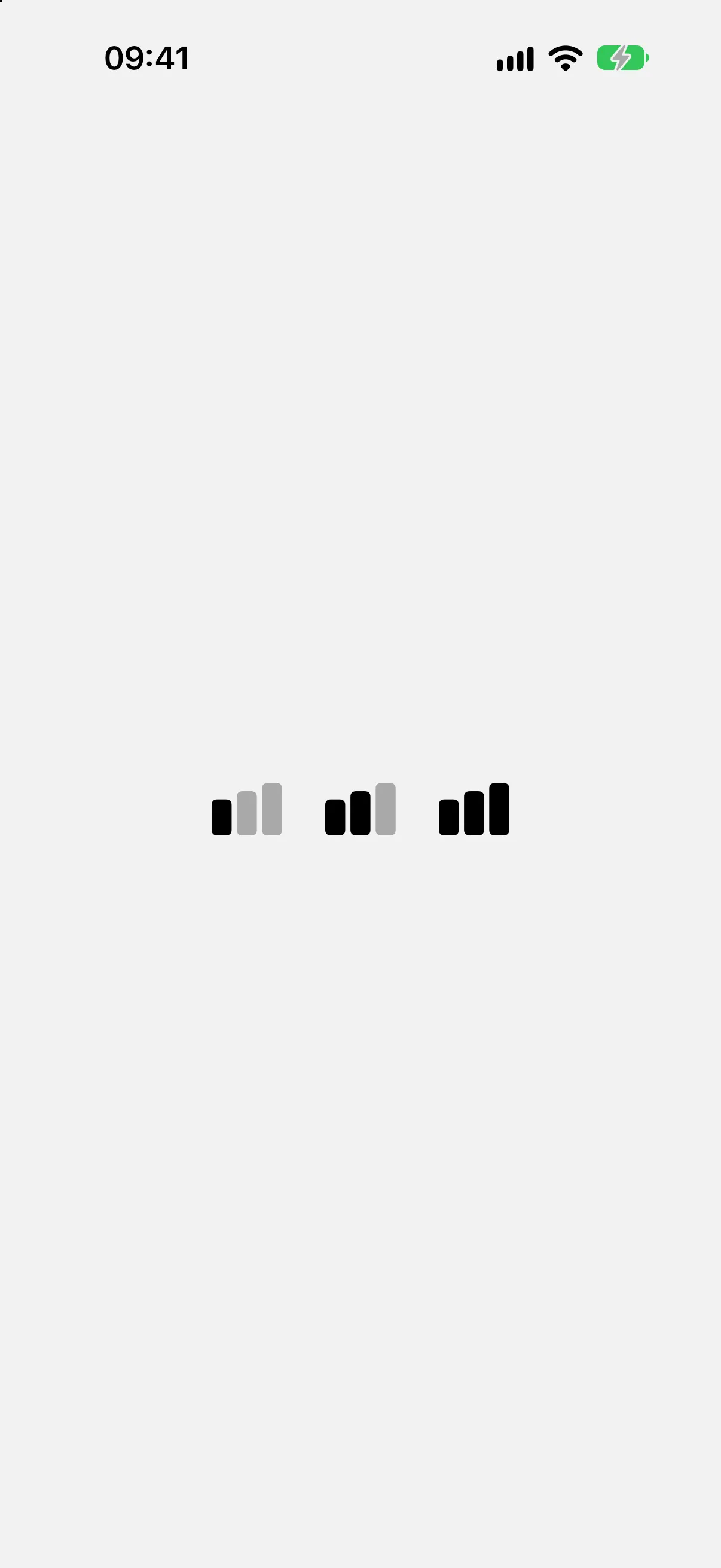 Three bar chart SF Symbols with variable values of 0.3, 0.6, and 1.0