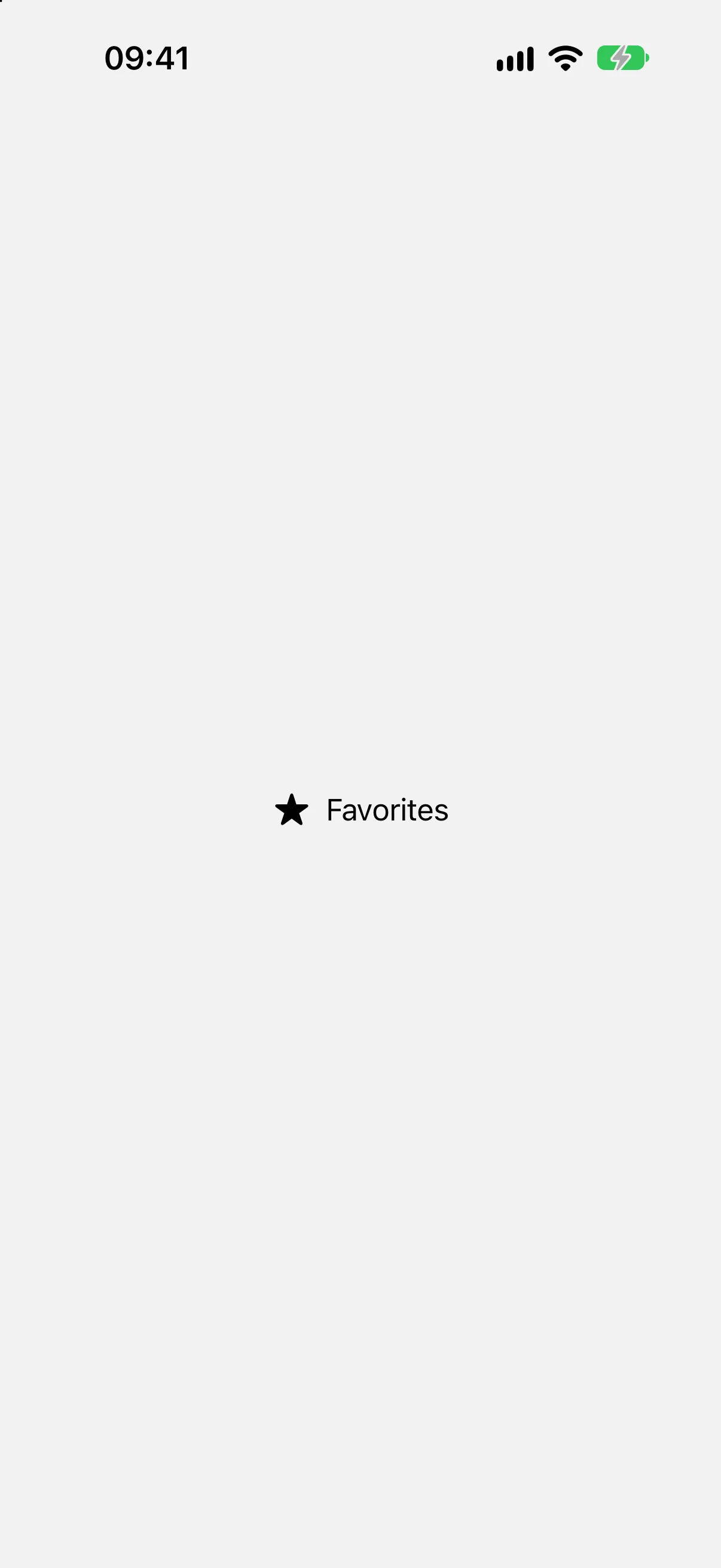 A star SF Symbol next to the title Favorites