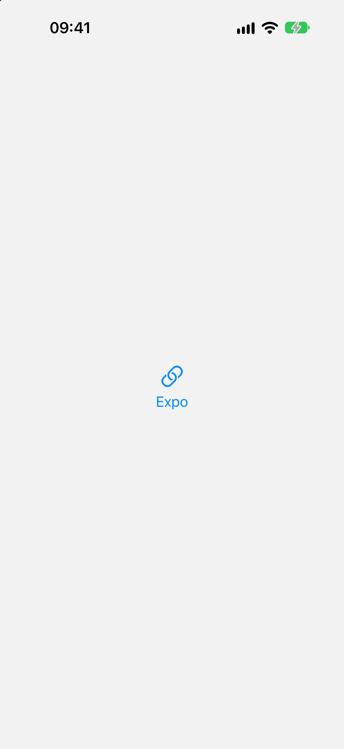 A link SF Symbol above the text Expo, both tinted blue
