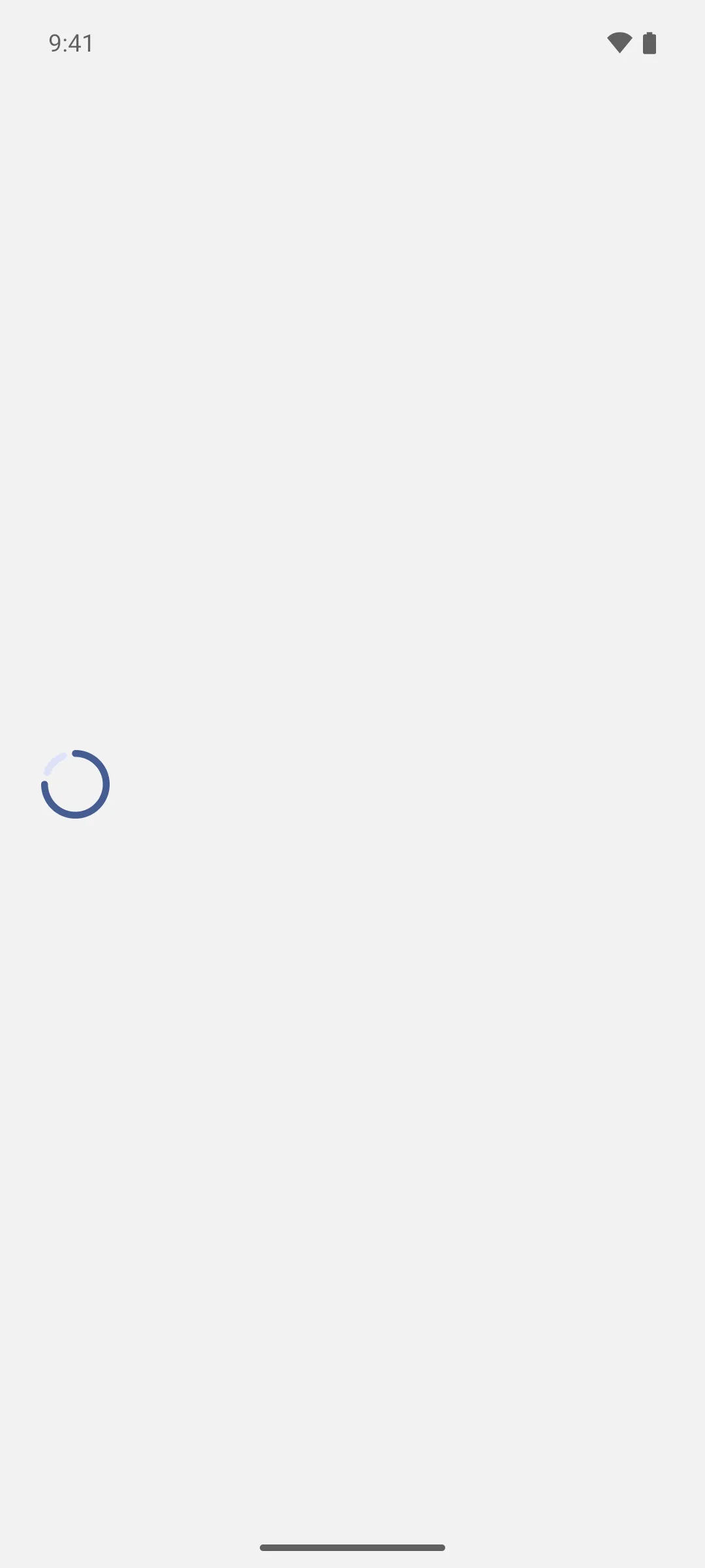 A circular progress ring drawn three quarters of the way round