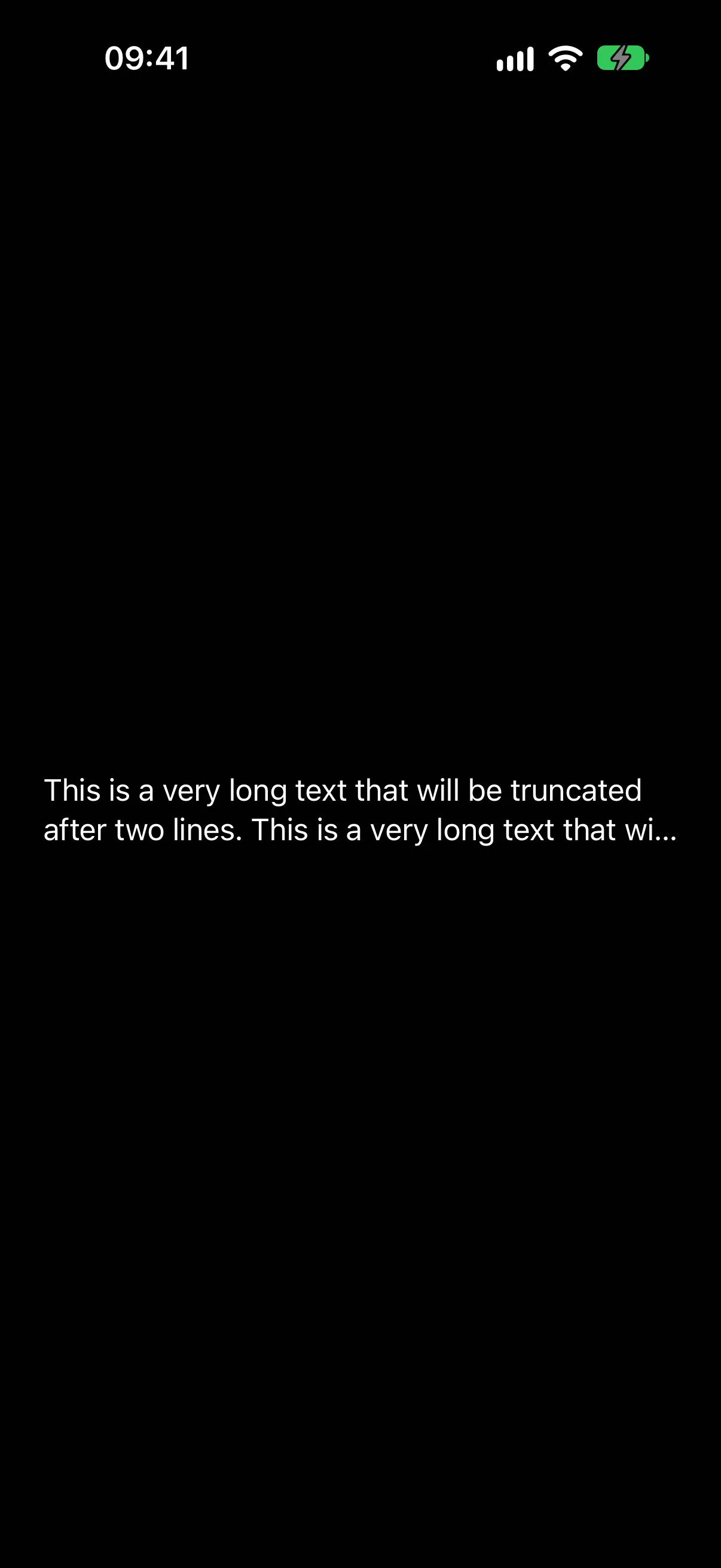 A long paragraph cut off after two lines with a trailing ellipsis