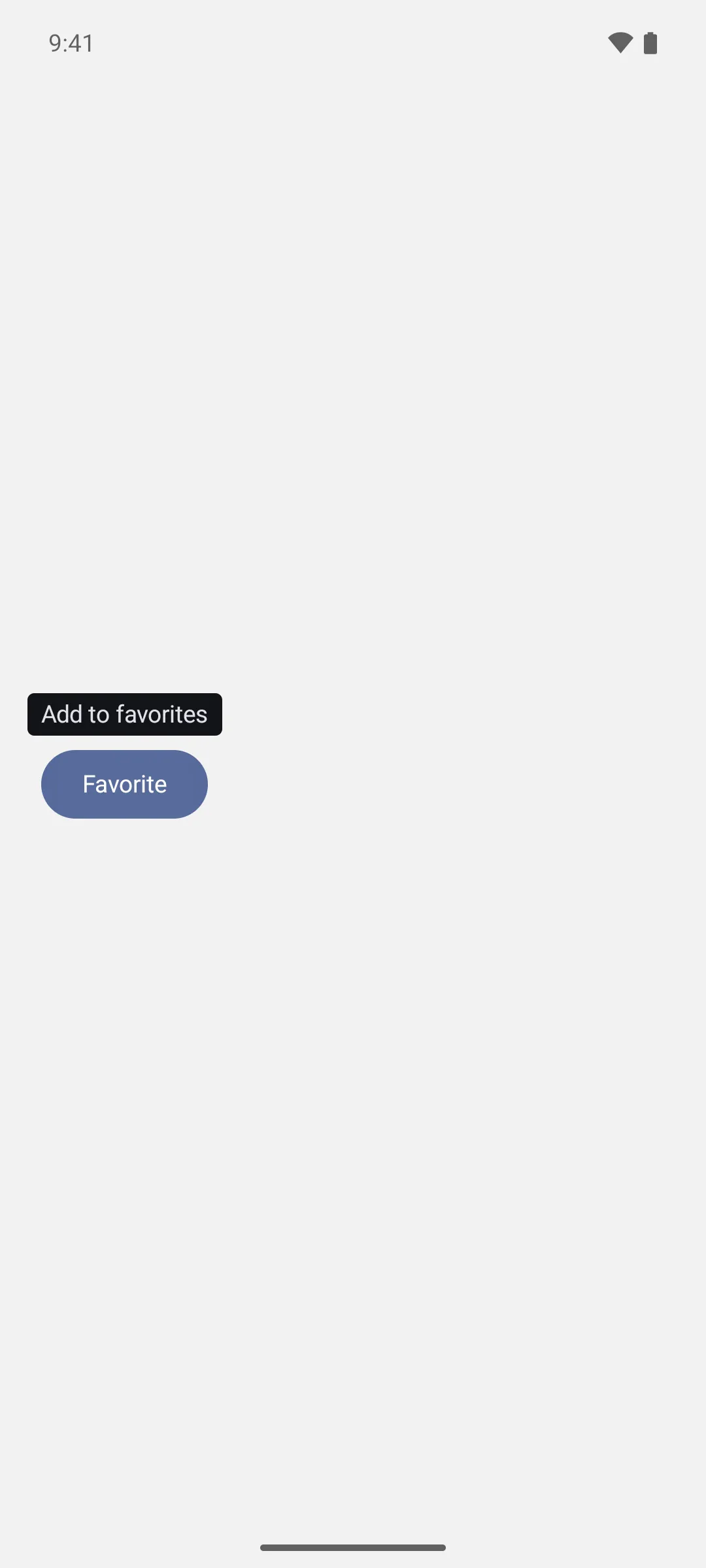 A plain tooltip reading Add to favorites above a Favorite button
