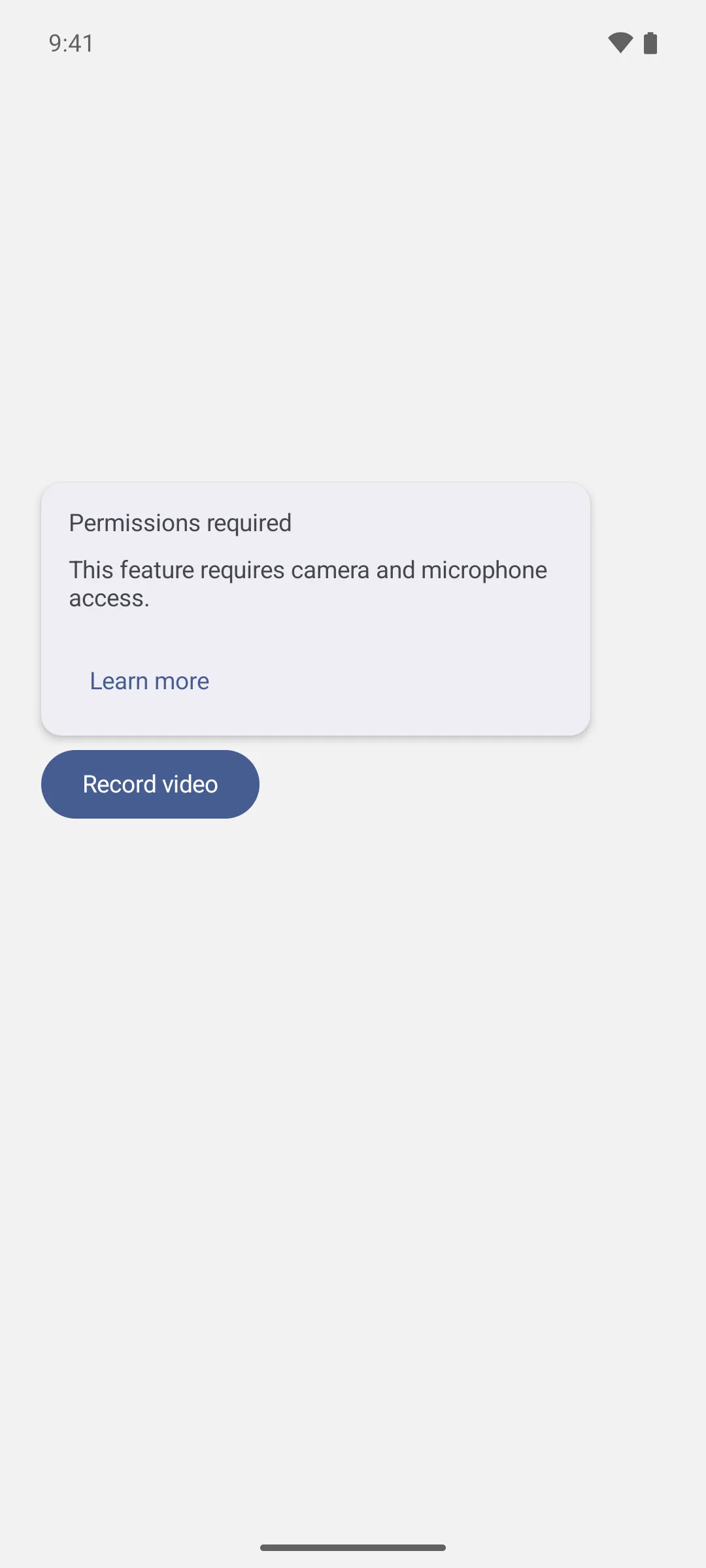 A persistent rich tooltip with a title, body text, and a Learn more action above a Record video button