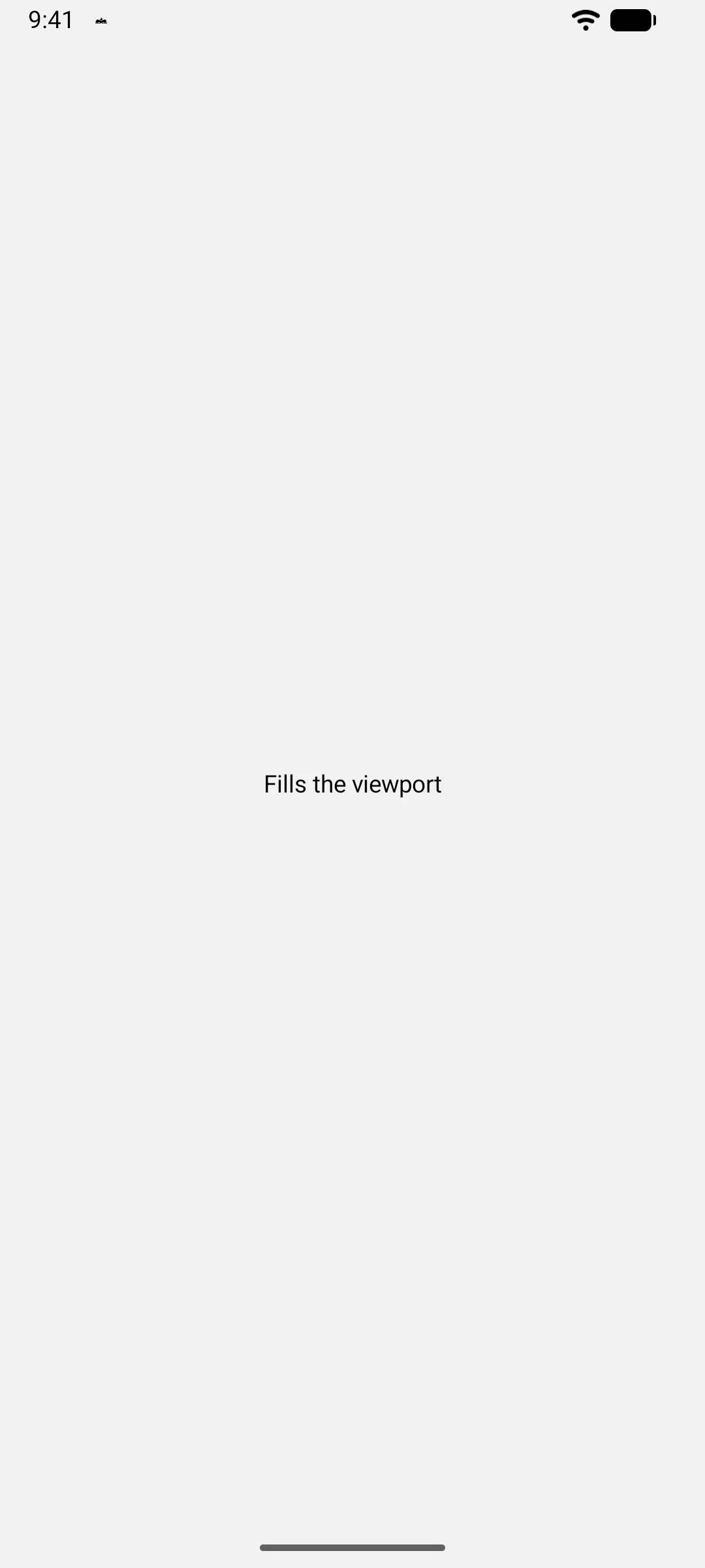 A Fills the viewport label centered on the screen