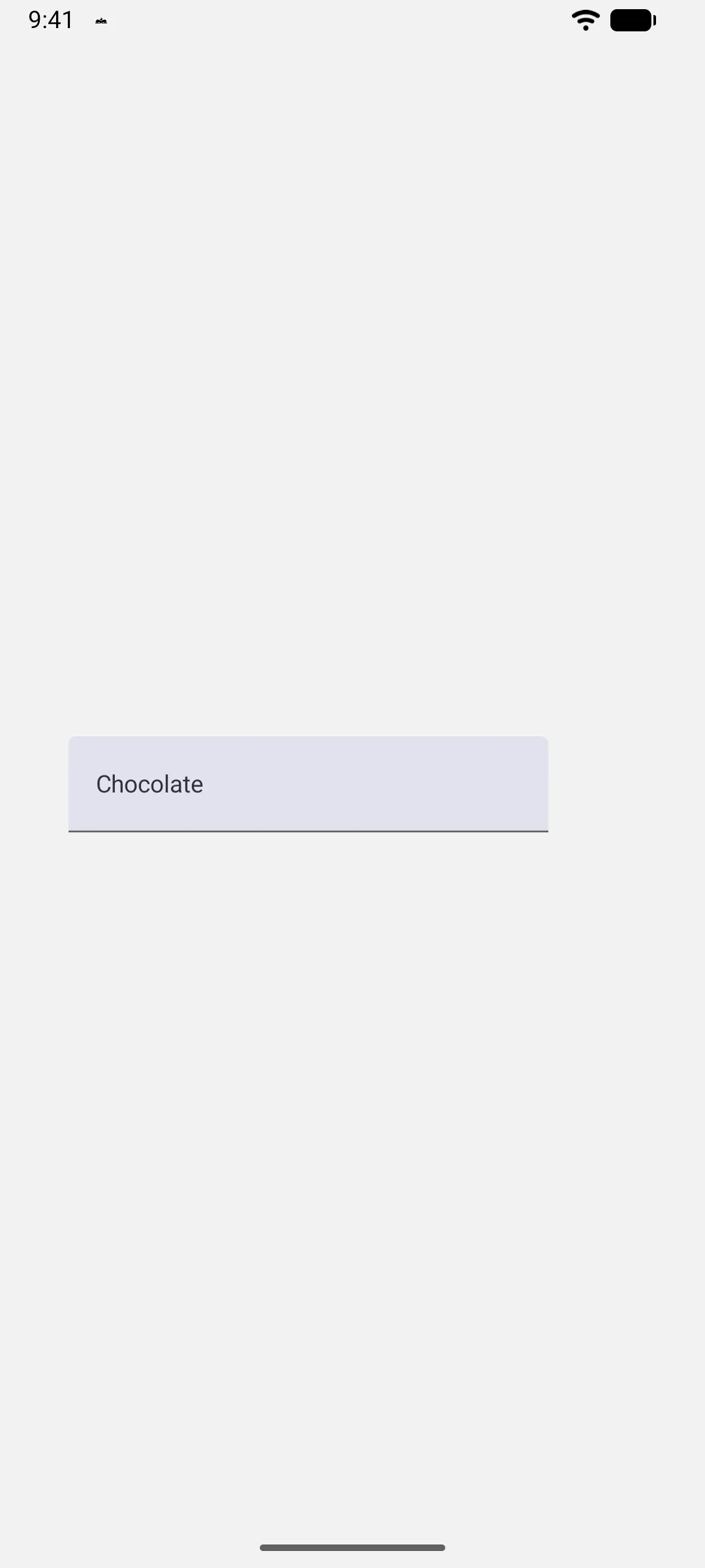 A dropdown set to Chocolate, the Android fallback for the wheel appearance