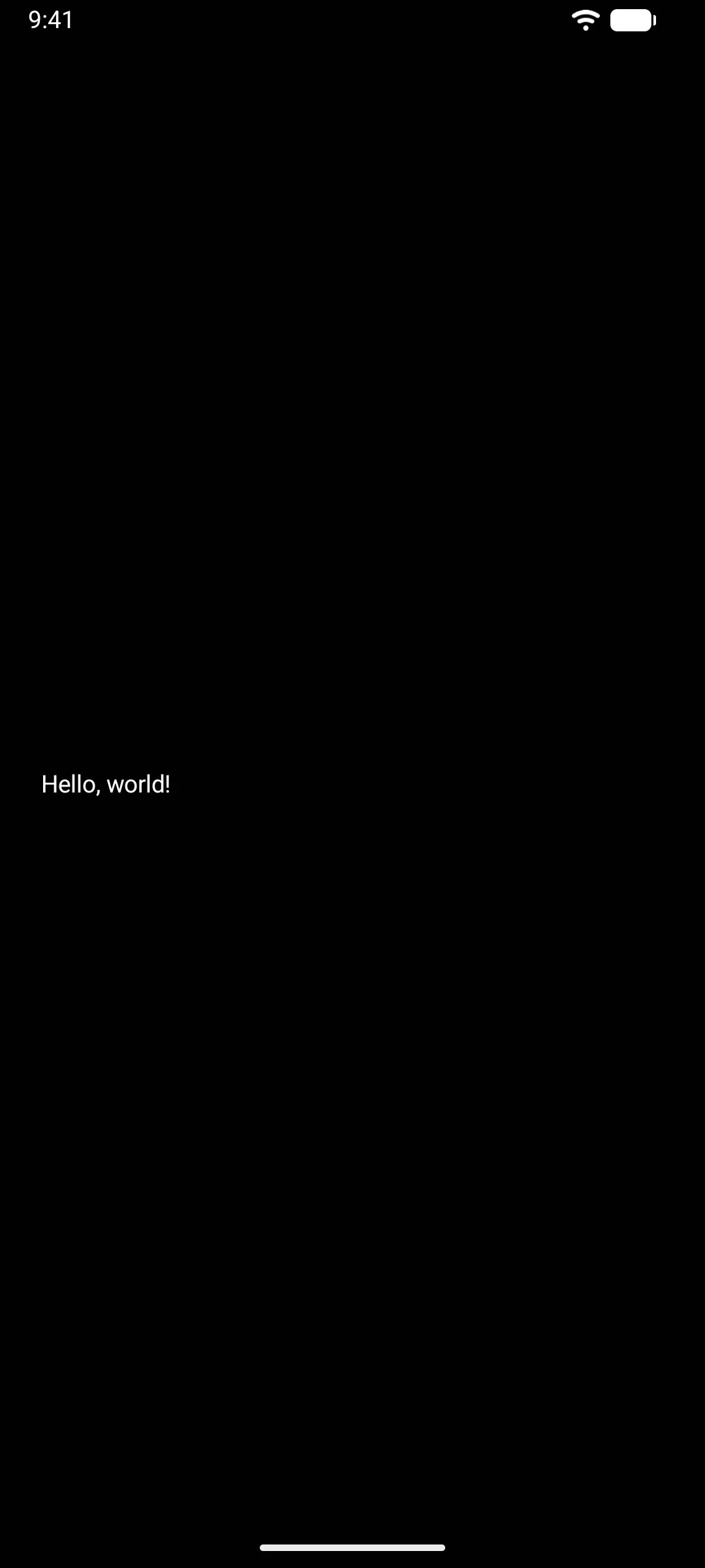 The text Hello, world!