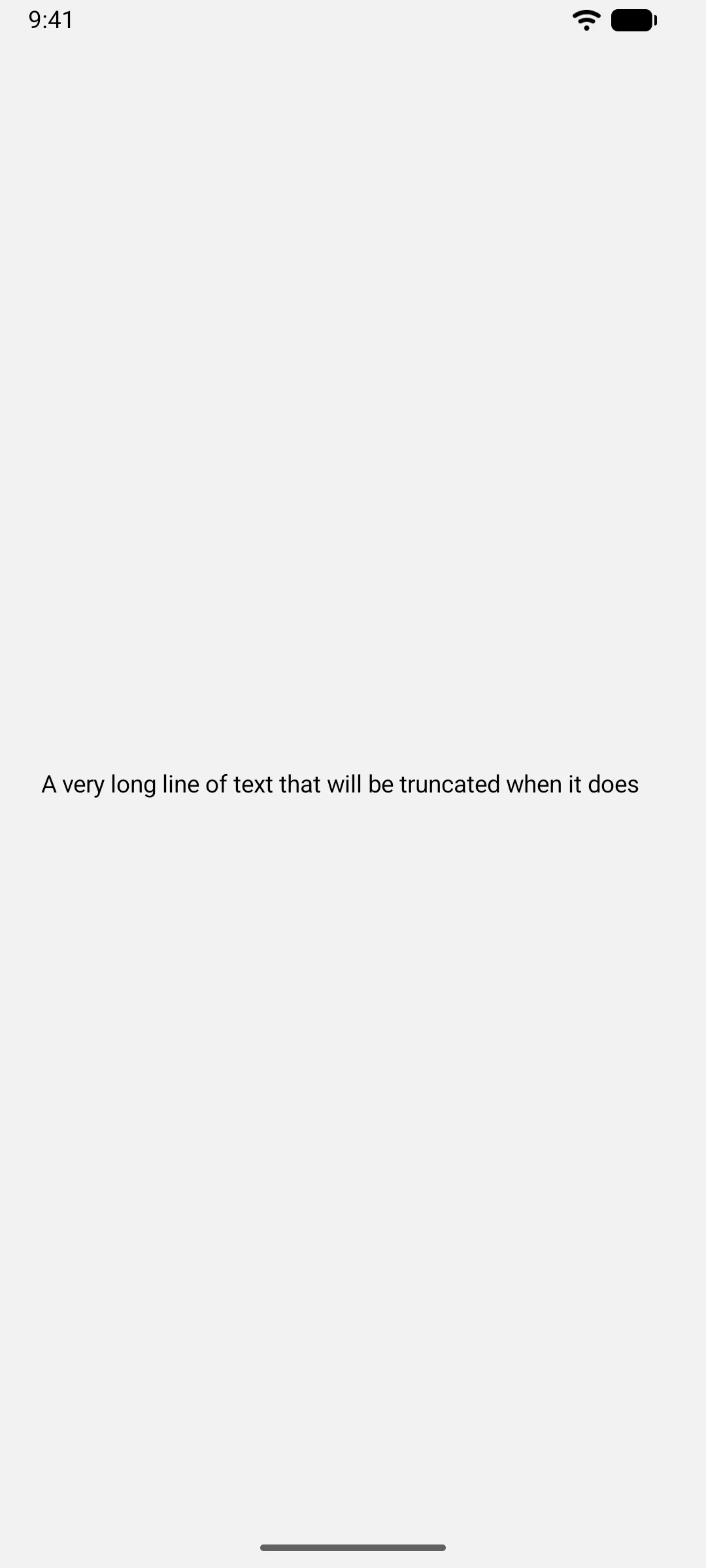 A long line of text cut off at the screen edge
