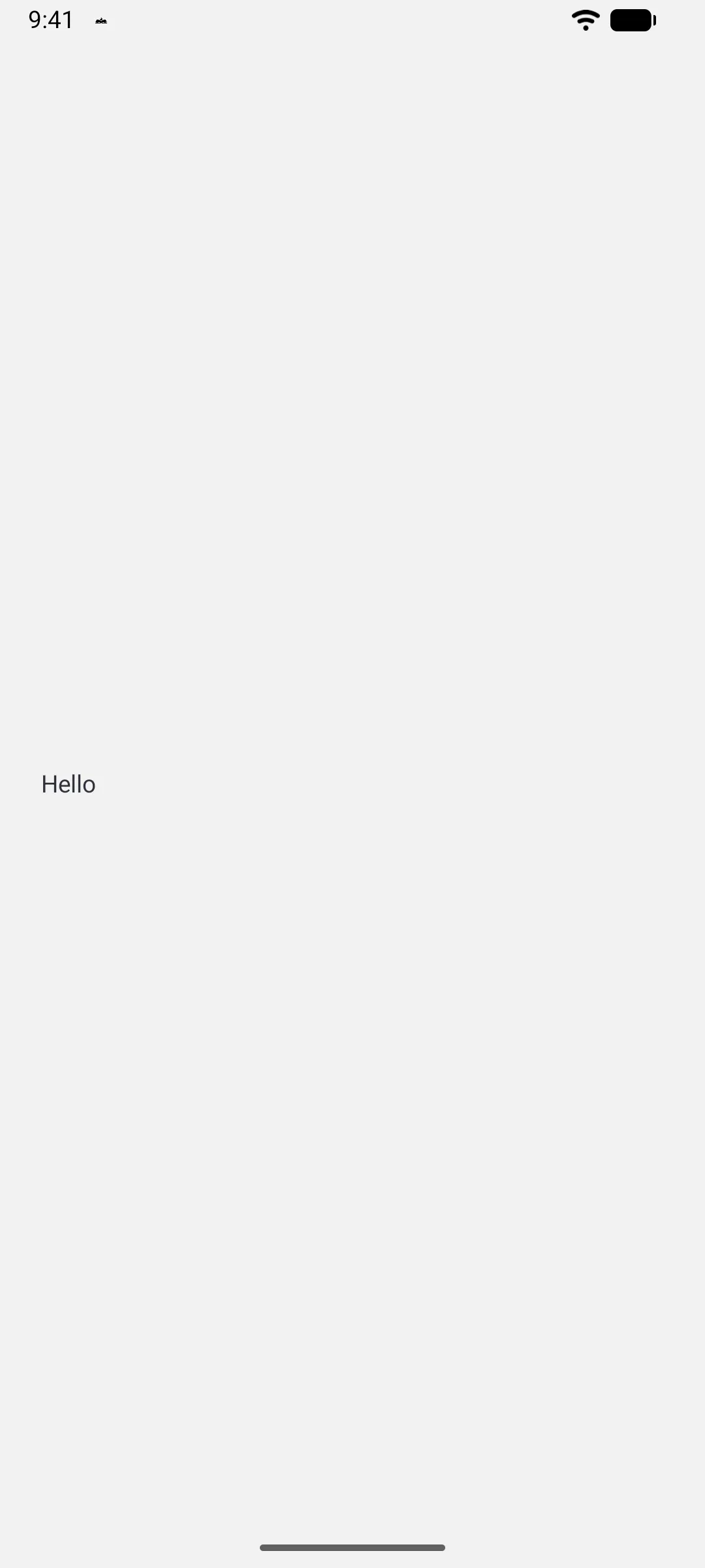 A Material 3 text field containing Hello